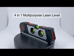 4 σε 1 Laser Level Πολλαπλής χρήσης Cross Line Laser οριζόντια φυσαλίδα και κανόνας επιπέδου